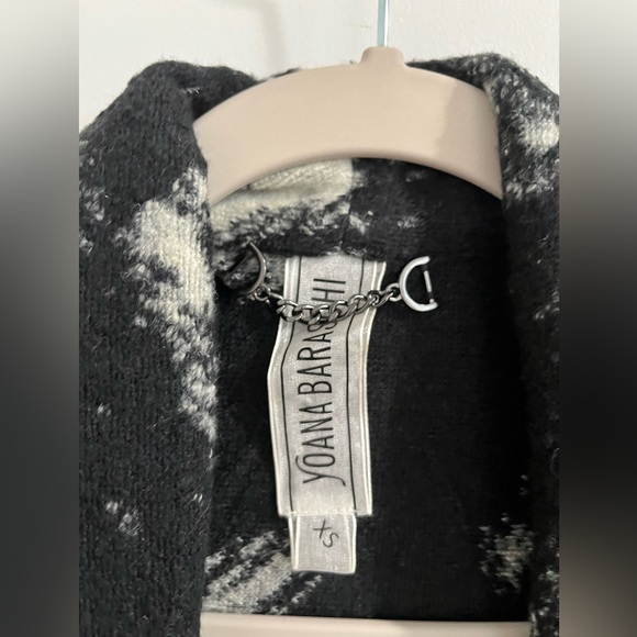 Yoana Baraschi Black/White Open Front Sweater Sz. XS - Picture 2 of 5